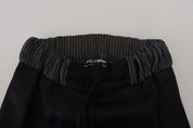 Black Straight Fit Cotton Pants