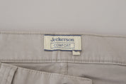 Gray Cotton Tapered Men Casual Pants