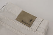 Gray Cotton Tapered Men Casual Pants