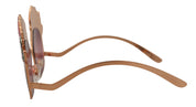 Pink Gold Rose Sequin Embroidery DG2202 Sunglasses