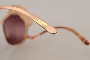 Pink Gold Rose Sequin Embroidery DG2202 Sunglasses