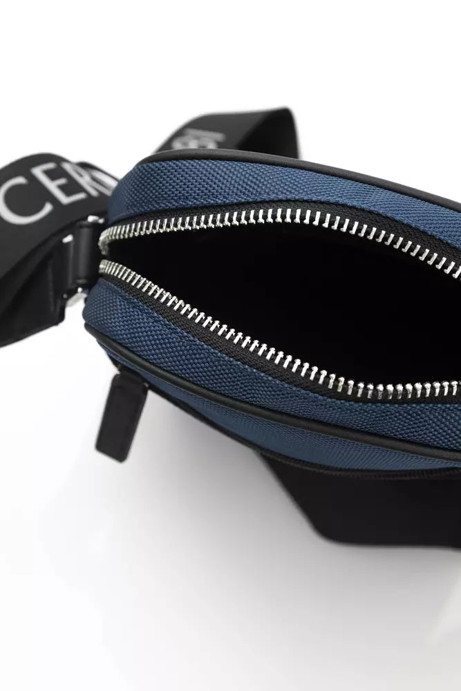 Blue Leather Women Crossbody Bag