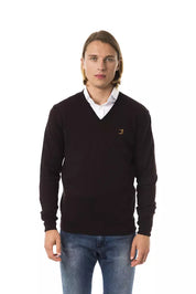 Brown Merino Wool Men Sweater