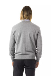 Gray Wool Men Sweater