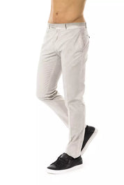 Gray Cotton Men's Casual Pant