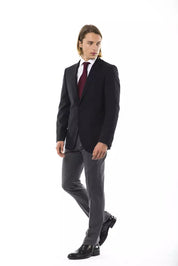 Black Wool Mens Blazer