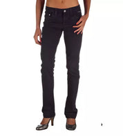 Blue Cotton Women's Pants