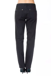 Blue Cotton Women's Pants