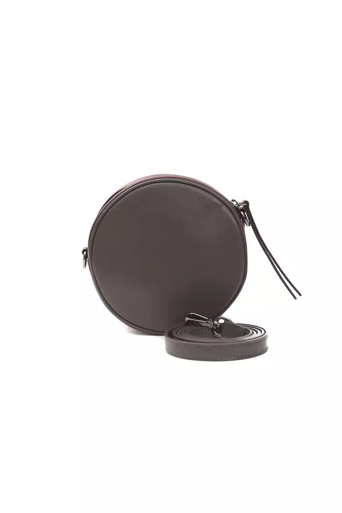 Burgundfärgade läder Crossbody-väska för kvinnor