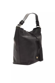 Black Leather Women Shoulder Bag