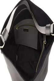 Gray Leather Women Shoulder Bag