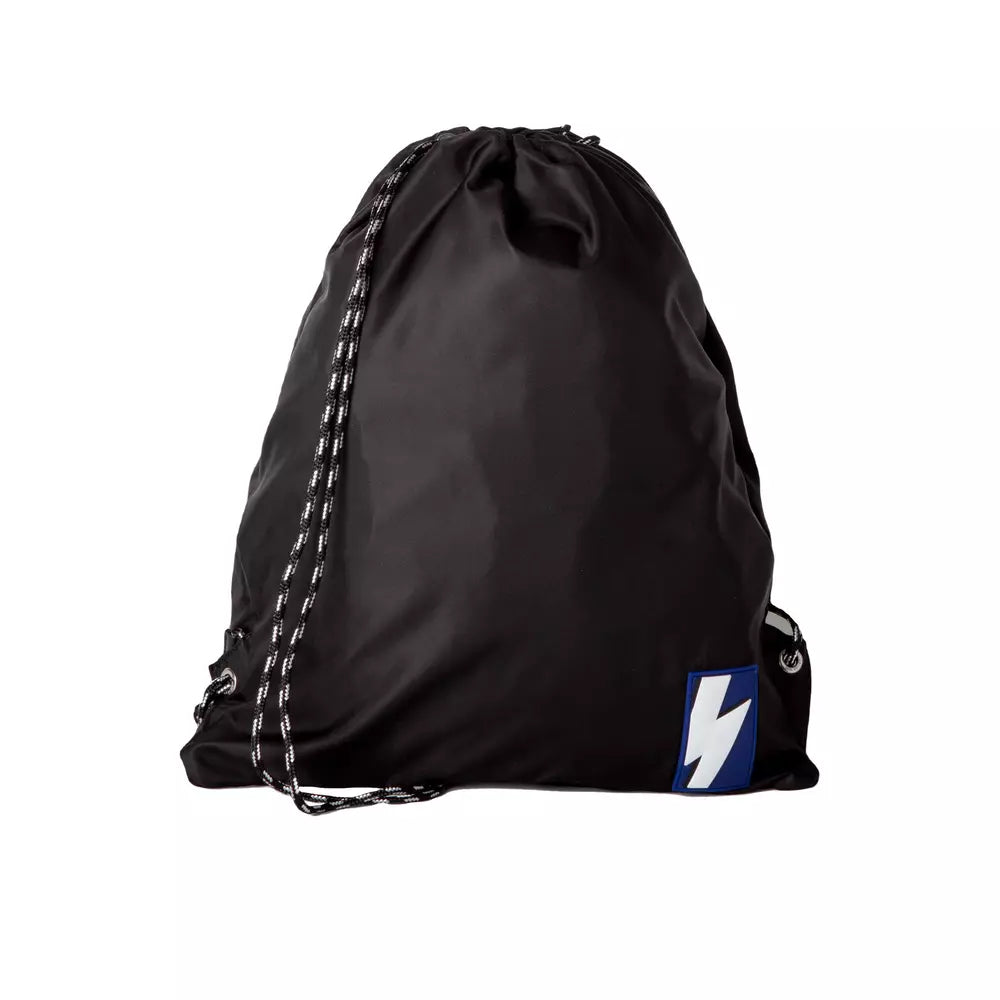 Neil Barrett Black Nylon Drawstring Backpack