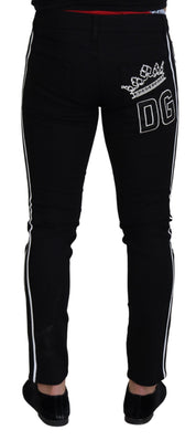 Black Cotton DG Crown Men Denim Jeans