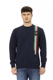 Blue Cotton Men's Sweater