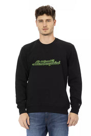 Black Cotton Men's Sweater