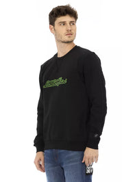 Black Cotton Men's Sweater