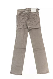 Gray Cotton Women Jeans