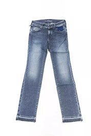 Blue Cotton Women Jeans