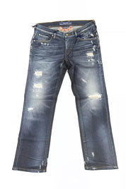 Blue Cotton Women Jeans