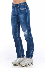 Blue Cotton Women's Jeans