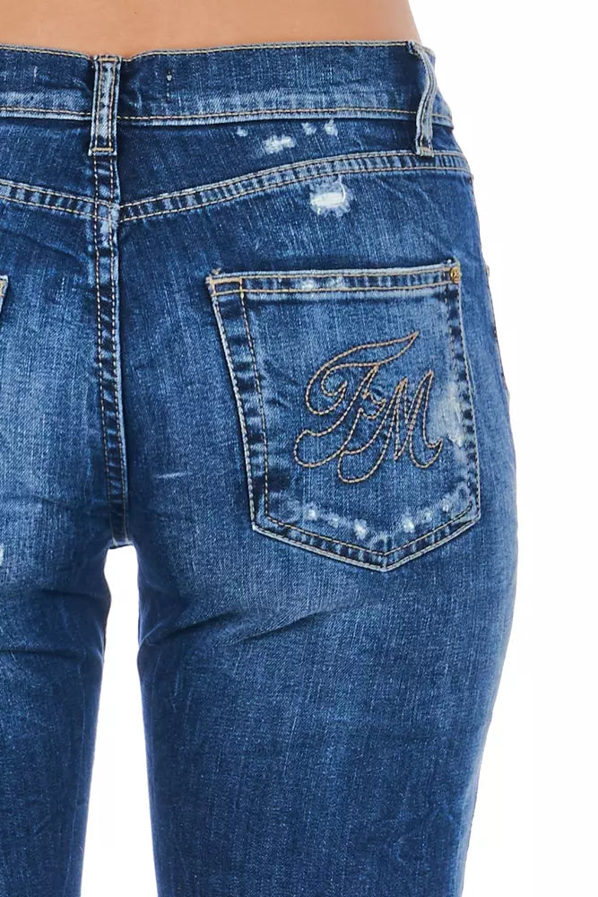 Blue Cotton Women's Jeans
