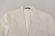 White Linen Slim Fit Jacket Blazer