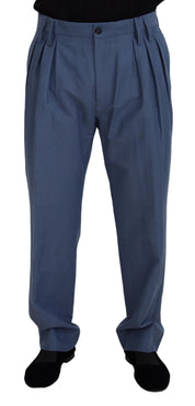 Blue Linen Chino Men Formal Pants