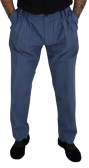 Blue Linen Chino Men Formal Pants