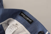 Blue Linen Chino Men Formal Pants