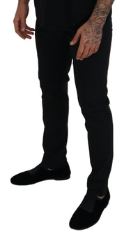 Black Polyester Chino Formal Pants
