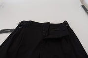 Black Cotton Chino Formal Pants