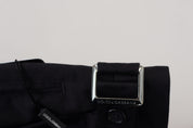 Black Cotton Chino Formal Pants