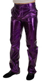 Purple Shining Men Casual Pants