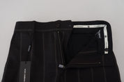 Black Wool Chino Formal Men Pants