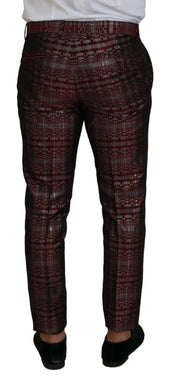 Bordeaux Silver GOLD Slim Fit Suit