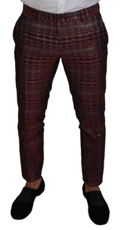 Bordeaux Silver GOLD Slim Fit Suit