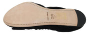 Black Suede Flat Slip On Ballet Shoes