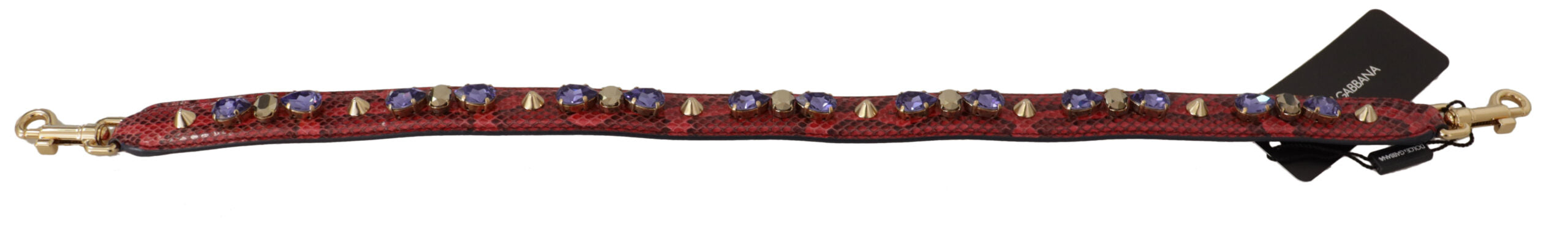 Dolce & Gabbana Red Python Leather Shoulder Strap