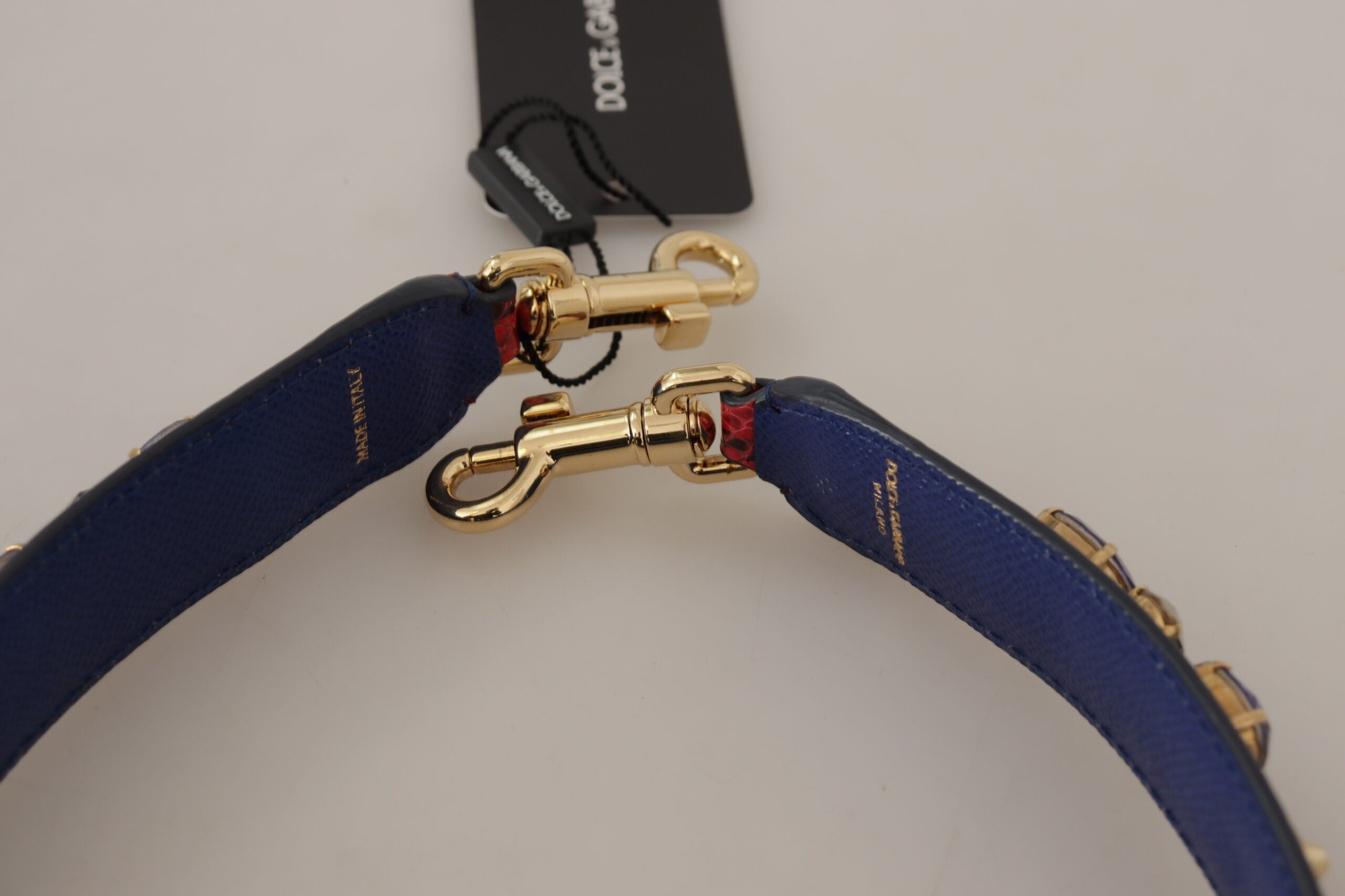 Dolce & Gabbana Red Python Leather Shoulder Strap