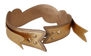 Dolce & Gabbana Gold Leather Shoulder Strap