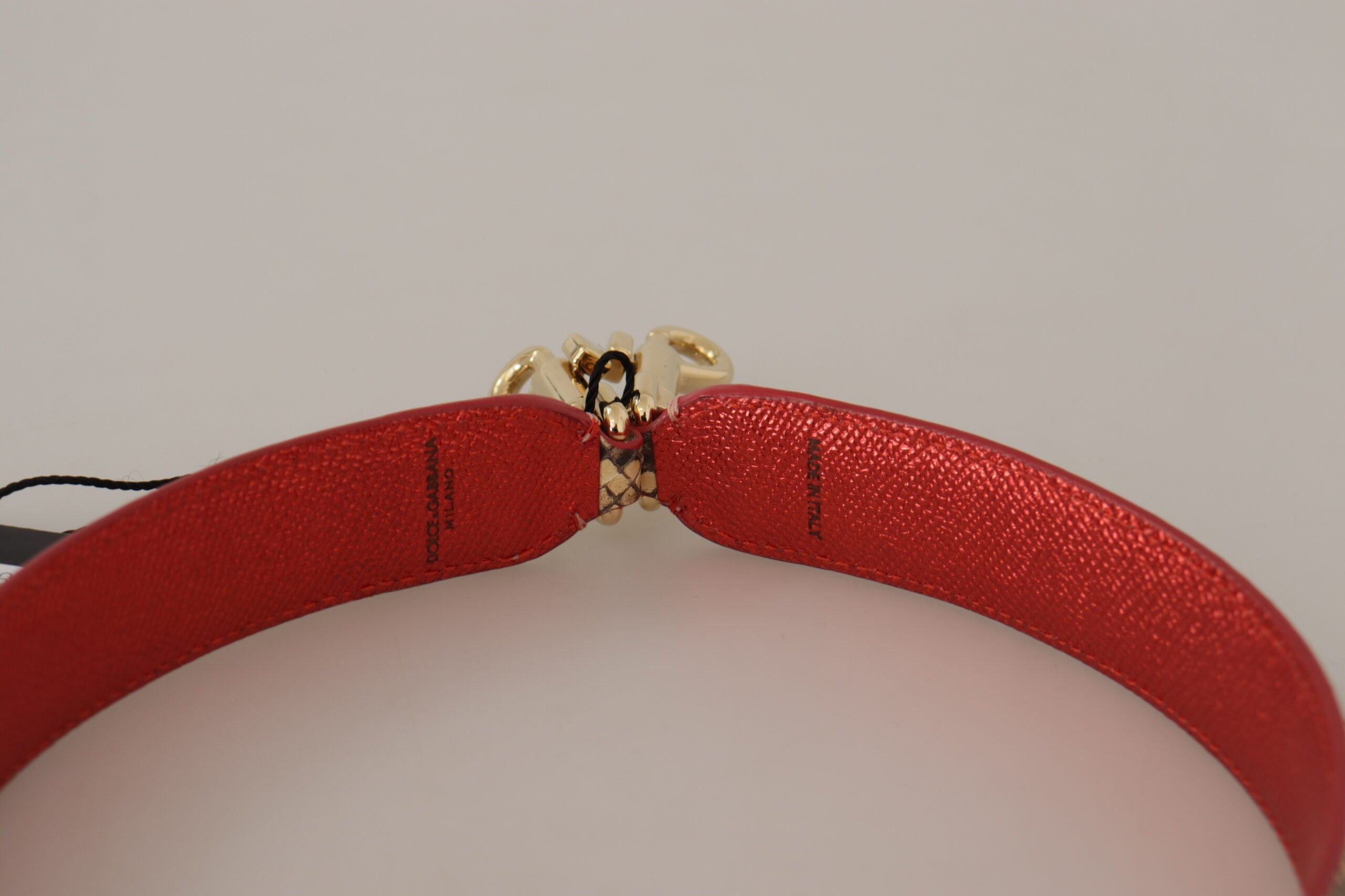 Dolce & Gabbana Beige Python Leather Shoulder Strap