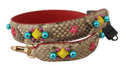 Dolce & Gabbana Beige Python Leather Shoulder Strap