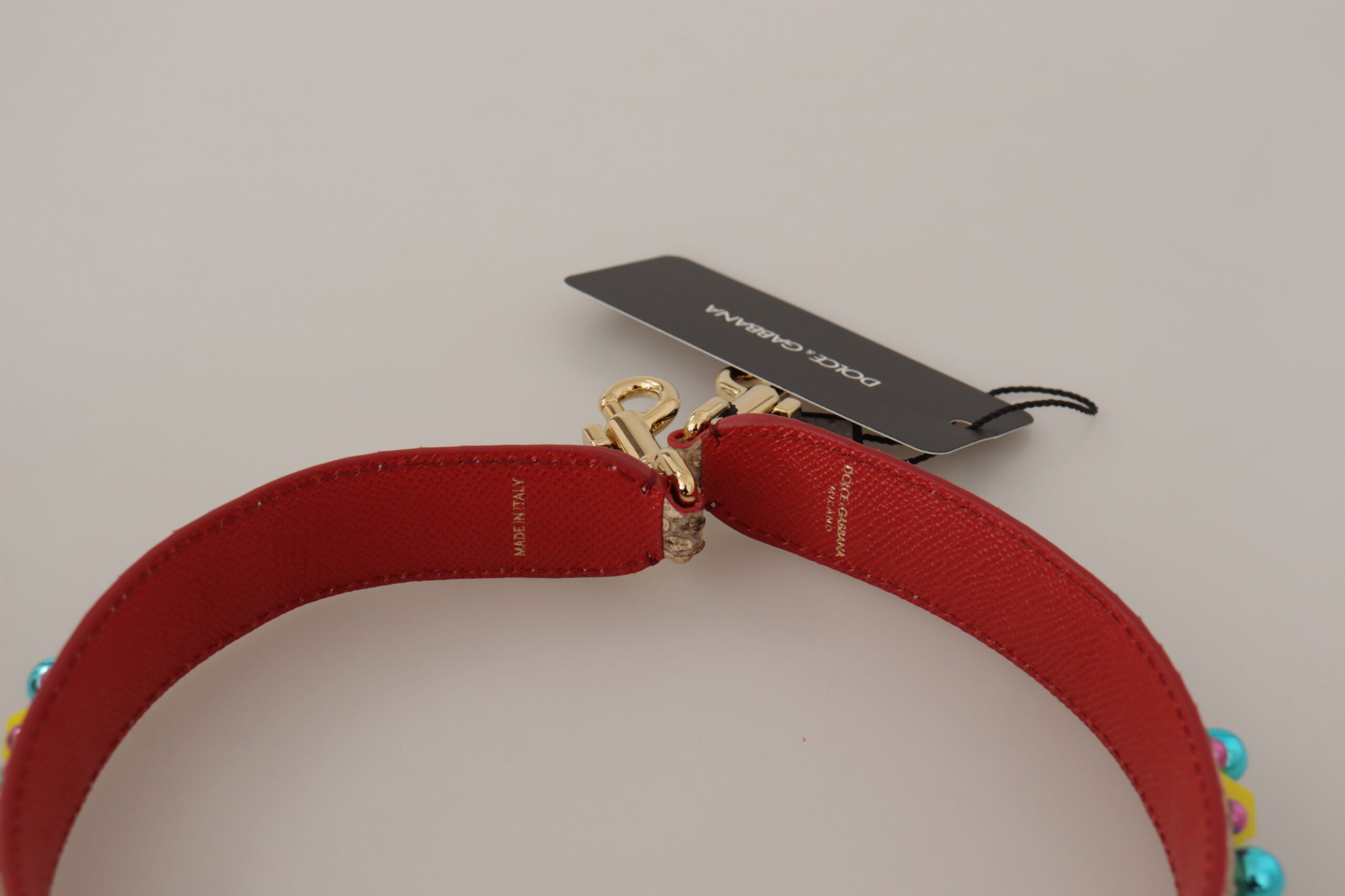 Dolce & Gabbana Beige Python Leather Shoulder Strap