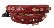 Dolce & Gabbana Red Python Leather Shoulder Strap