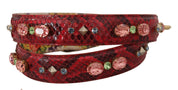 Dolce & Gabbana Red Python Leather Shoulder Strap
