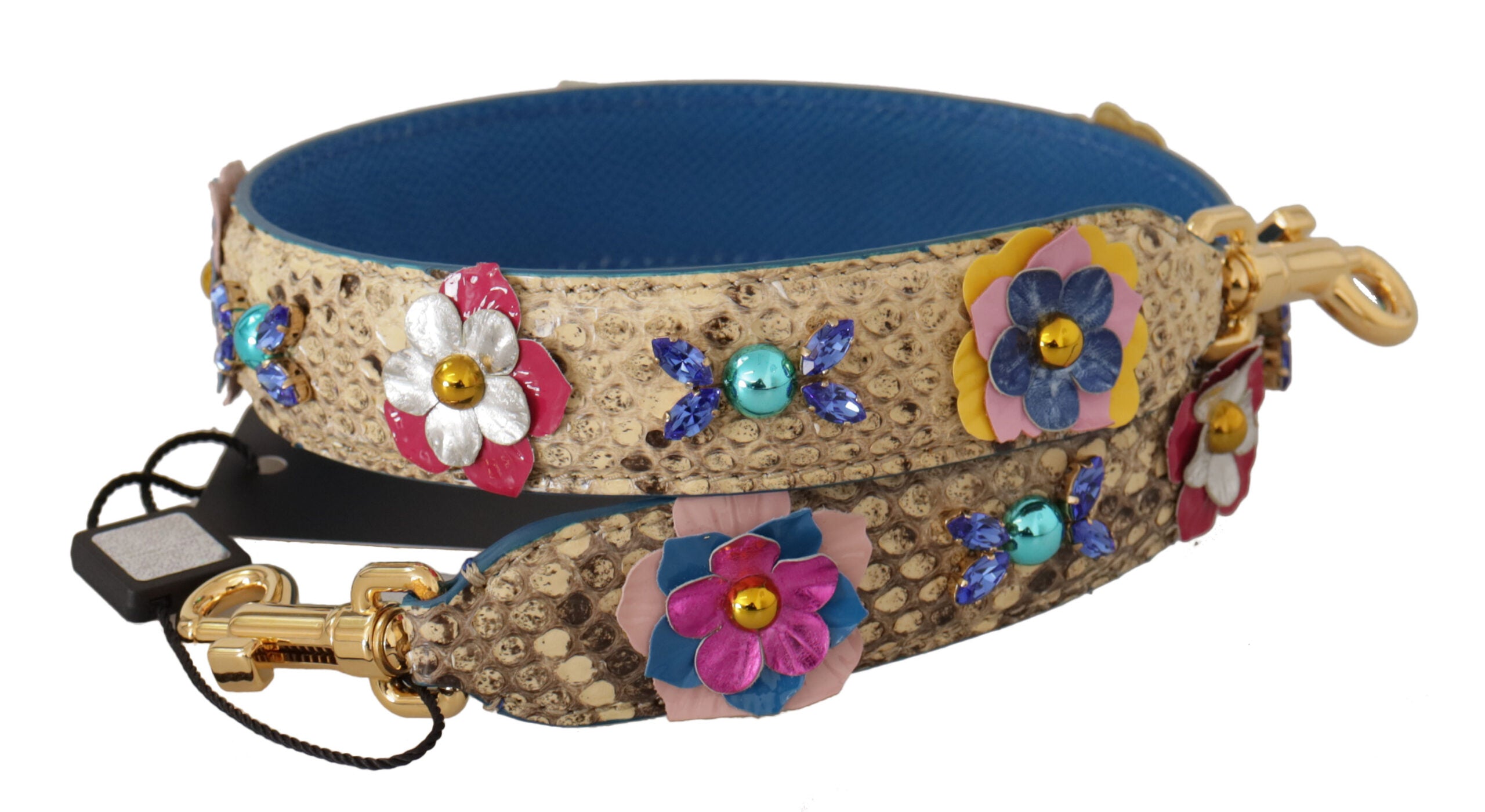 Dolce & Gabbana Beige Python Leather Shoulder Strap