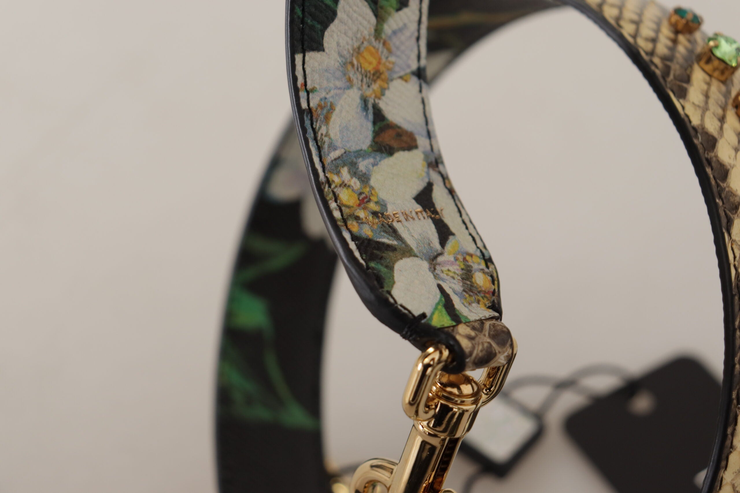 Dolce & Gabbana Beige Python Leather Shoulder Strap