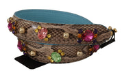 Dolce & Gabbana Brown Python Leather Shoulder Strap