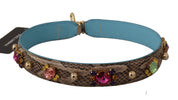 Dolce & Gabbana Brown Python Leather Shoulder Strap