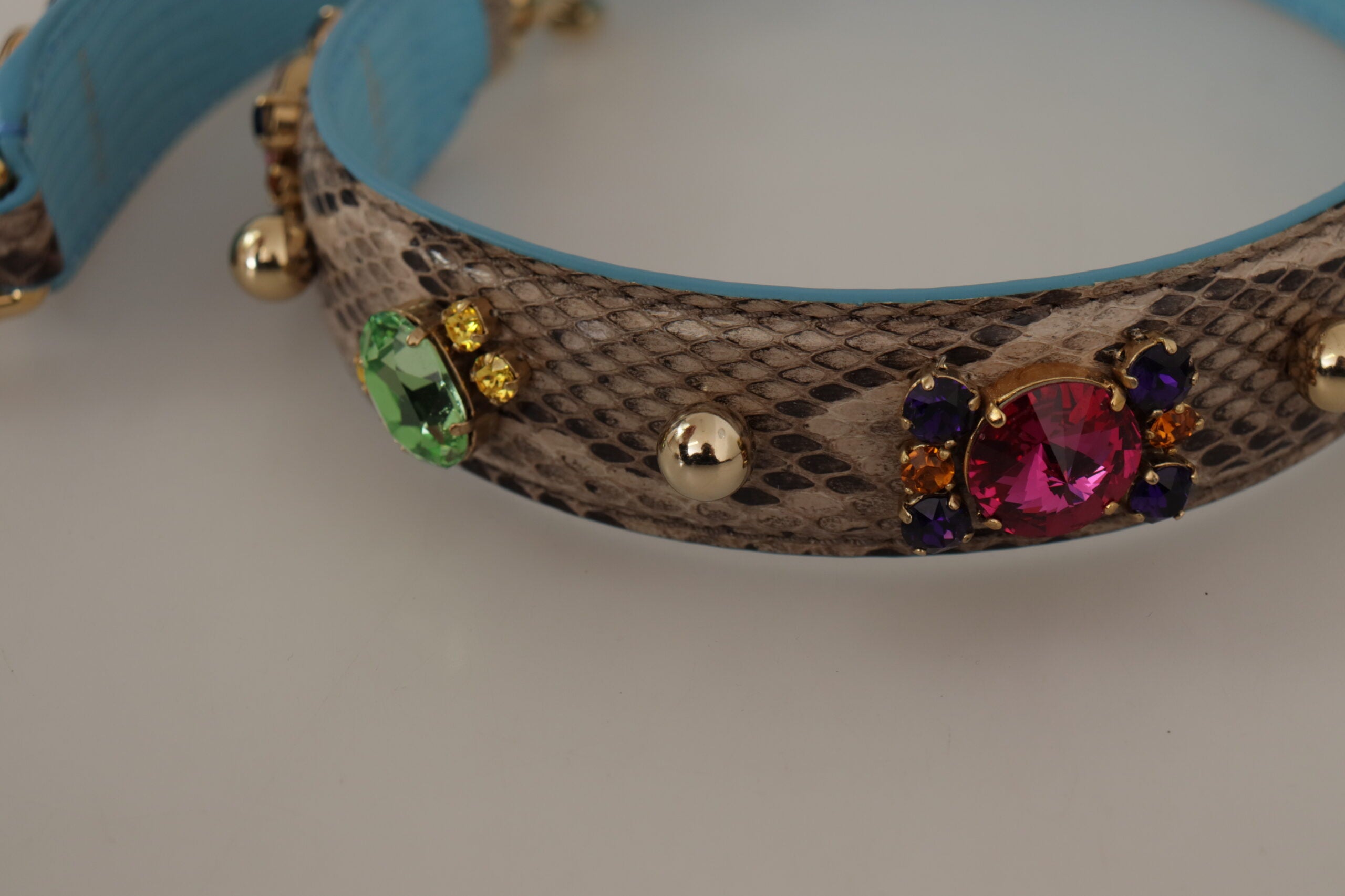 Dolce & Gabbana Brown Python Leather Shoulder Strap